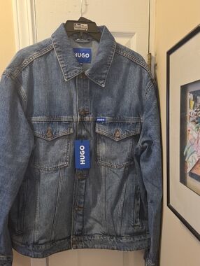 HUGO Medium Blue Denim Trucker Jacket